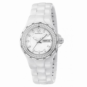 TechnoMarine Cruise White Dial White Ceramic Ladies Dress Watch 111053