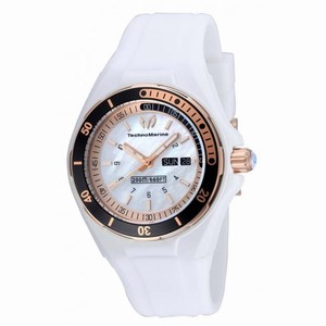 Technomarine Sea Manta White Mother of Pearl Dial White Silicone Ladies Watch 115121
