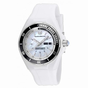 Technomarine Sea Manta White Mother of Pearl Dial White Silicone Ladies Watch 115123
