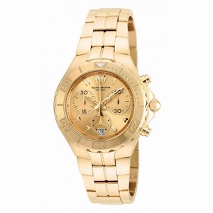 Technomarine Sea Pearl Chronograph Gold Dial 18kt Gold-plated Men's Watch 715004