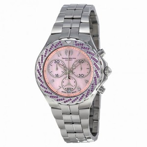 Technomarine Sea Pearl Chronograph Pink Dial Stailness Steel Ladies Watch 713013