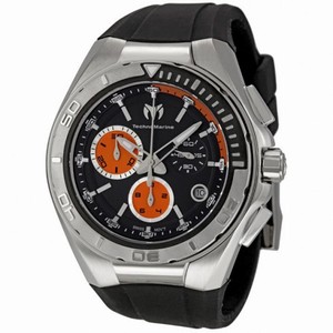 Technomarine Steel Regular Black and Orange Dial Chronograph Men's Watch 110001