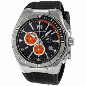 Technomarine Steel Regular Black and Orange Dial Chronograph Men's Watch 110010