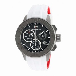 Technomarine Titanium Reef Black Dial White Silicone Men's Watch 515004