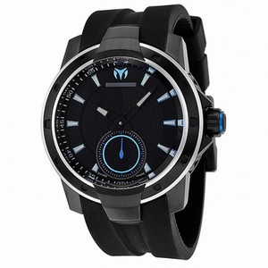Technomarine UF6 Black Dial Stainless Steel Black Rubber Men's Watch 611001