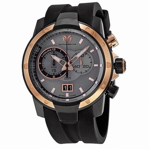 Technomarine UF6 Yachting Chronograph Grey Dial Rose Gold PVD Steel Men's Watch 612004