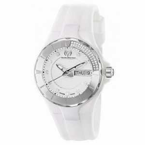 Technomarine White Diamond Dial White Silicone Ladies Watch 110023