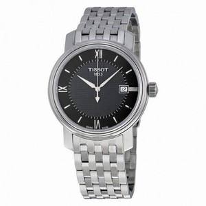 Tissot Bridgeport Quartz Gents Black Dial Stainless Steel Case Men's Watch T097.410.11.058.00
