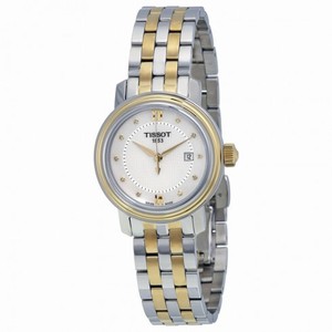 Tissot Bridgeport White Mother Of Pearl Dial Silver -Gold Stainless Steel Ladies Quartz Watch T097.010.22.116.00