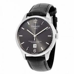 Tissot Chemin Des Tourelles Automatic Black Gunmetal Dial Black Leather Men's Watch T099.407.16.447.00