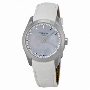 Tissot Couturier Grande  Mother of Pearl Dial White Leather Ladies Watch T0352461611100