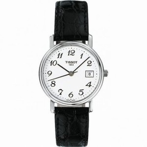 Tissot Desire White Dial Black Leather Ladies Watch T52.1.121.12