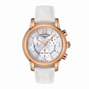 Tissot Dressport Mother of Pearl Dial White Synthetic Leather Ladies Watch T0502173711700