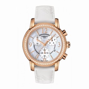Tissot Dressport White Mother Of Pearl Dial White Synthetic Band Ladies Watch T0502176711701