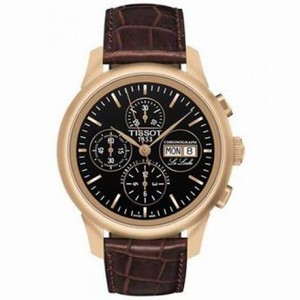 Tissot Le Locle Automatic Chronograrph Black Dial Brown Leather Men's Watch T41.5.317.51