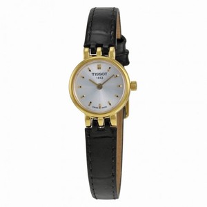 Tissot Lovely Silver Dial Black leather Ladies Watch T058.009.36.031.00