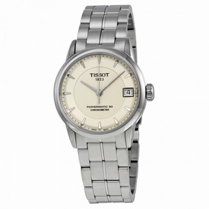 Tissot Luxury Automatic Ivory Dial Stainless Steel Ladies Watch T086.208.11.261.00