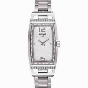 Tissot My T Tonneau Silver Dial Stainless Steel Ladies Watch T0373091103701