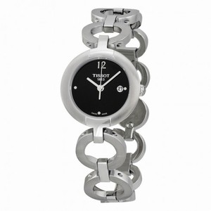 Tissot Pinky Black Dial Stainless Steel Ladies Watch T0842101105700