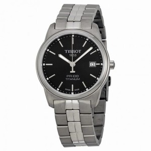 Tissot PR100 Black Dial Titanium Men's Watch T0494104405100