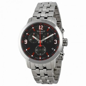 Tissot PRC 200 Chronograph Black Dial Stainless Steel Men's Watch T0554171105701
