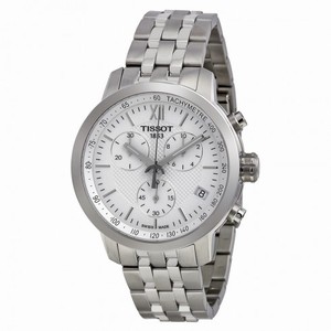 Tissot PRC200 Chronograph White Dial Stainless Steel Men's Watch T0554171101800