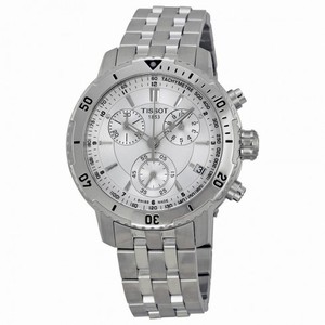 Tissot PRS 200 Silver Dial Chronograph Stainless Steel Bracelet Men's Watch T067.417.11.031.00