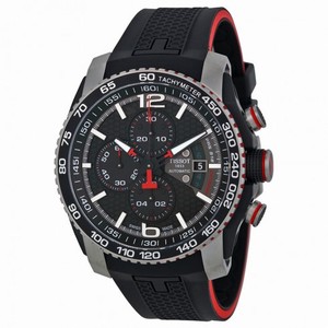 Tissot PRS 516 Black Dial Chronograph Black Rubber Men's Watch T0794272705700