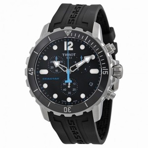 Tissot Seastar 1000 Chronograph Black Dial Black Rubber Men's Watch T0664171705700