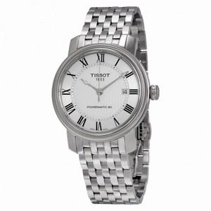 Tissot T-Classic Bridgeport Powermatic 80 Automatic Silver Dial Stainless Steel Men's Watch T0974071103300