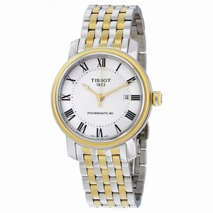 Tissot T-Classic Bridgeport Powermatic 80 Silver Dial Two-tone Men's Watch T0974072203300