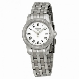 Tissot T-Classic Dream White Dial Stainless Steel Ladies Watch T033.210.11.013.00