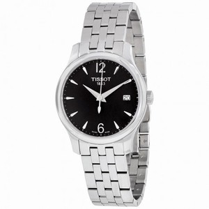 Tissot T-Classic Tradition Black Dial Stainless Steel Ladies Watch T0632101105700
