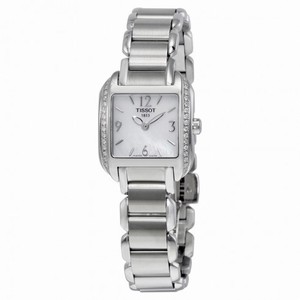 Tissot T-Wave Mother of Pearl Dial Diamond Ladies Watch T02138582