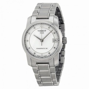 Tissot T-Classic Automatic Mother of Pearl Dial Titanium Ladies Watch T0872074411600