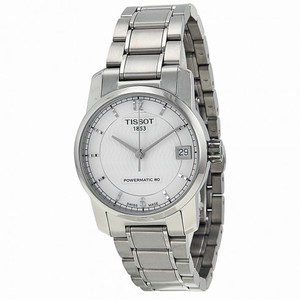 Tissot T-Classic Automatic Silver Dial Titanium Ladies Watch T0872074403700