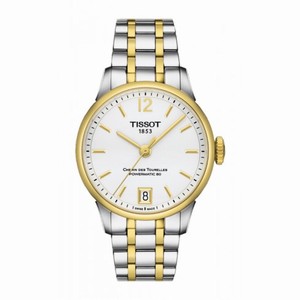 Tissot T-Classic Chemin Des Tourelles Automatic White Dial Two-Tone Stainless Steel Men's Watch T0992072203700