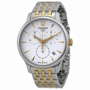 Tissot T-Classic Tradition Chronograph White Dial Two-tone Men's Watch T0636172203700