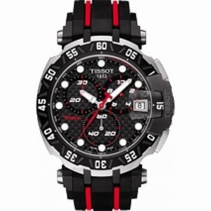 Tissot T-Race MotoGp 2015 Black Dial Red and Black Rubber Men's Sports Watch T0924172720100