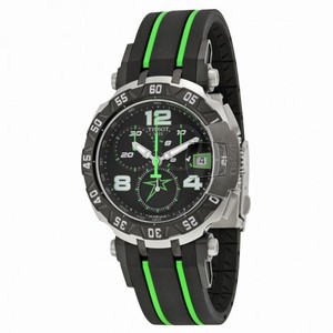 Tissot T-Race Nicky Hayden 2015 Black Dial Black and Green Rubber Band Men's Sports Watch T0924172705701