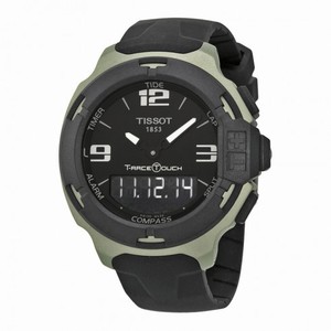 Tissot T-Race Touch Black Dial Black Rubber Men's Watch T0814209705701