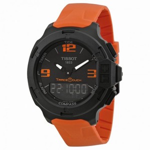 Tissot T-Race Touch Black Dial Orange Rubber Men's Watch T0814209705702