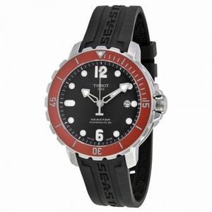 Tissot T-Sport Seastar 1000 Automatic Black Dial Black Rubber Men's Watch T0664071705703