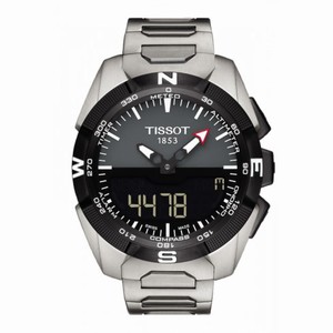 Tissot T-Touch Expert Solar Grey-Black Dial Titanium Band and Case Men's Sports Watch T0914204408100