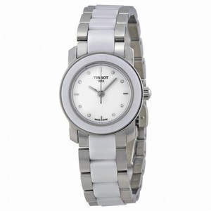 Tissot T-Trend Cera White Ceramic Diamond Ladies Watch T0642102201600