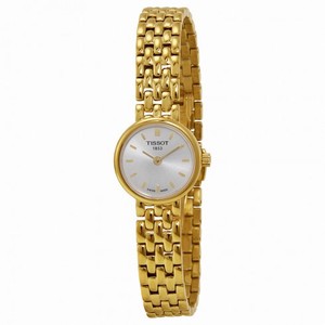 Tissot T-Trend Lovely Silver Dial Gold-plated Ladies Watch T0580093303100