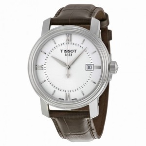 Tissot Bridgeport Quartz Silver Dial Brown Leather Men's Watch T0974101603800