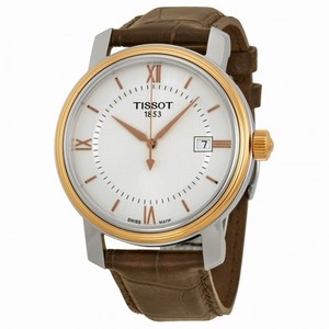 Tissot Bridgeport Silver Dial Brown Leather Men's Watch T0974102603800