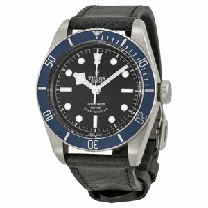 Tudor Black Bay Heritage Automatic Black Dial Aged Leather Men's Watch
