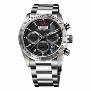 Tudor Fastrider Black Dial Chronograph Stainless Steel Men's Watch 42000-BKSSS
